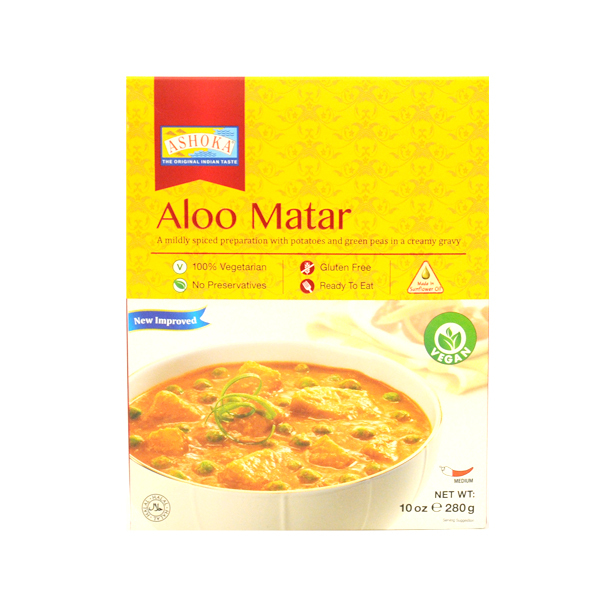Kartoffel mit Erbsen Curry -Aloo Matar- / Ashoka UK 280g