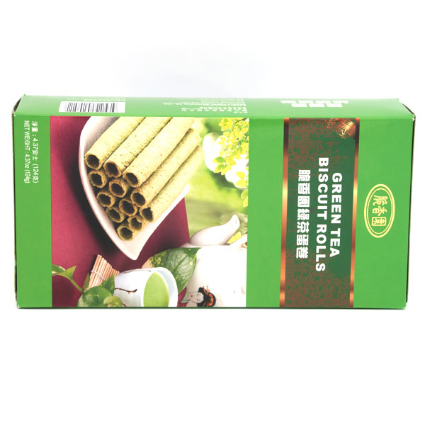 Waffelröllchen mit grünem Tee -Matcha- / Fragrance Garden China