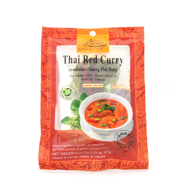 Rote Currypaste mit getrockneten Kräutern / Aromax Thailand 77g