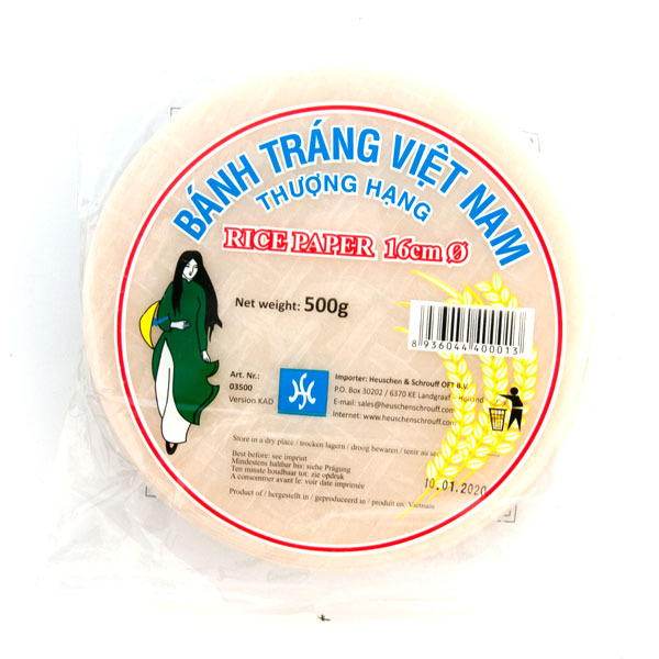 Reispapier ,rund, 16cm / H&S Vietnam 500g