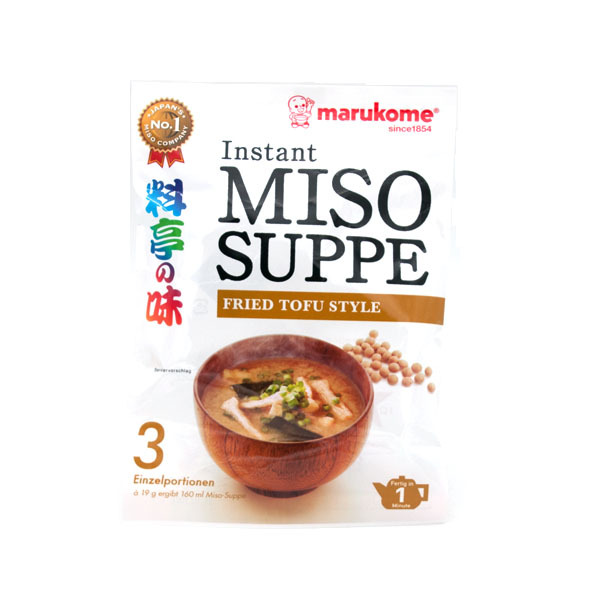 Misosuppe mit gebratenem Tofu / Marukome Japan 57g/3 Portionen