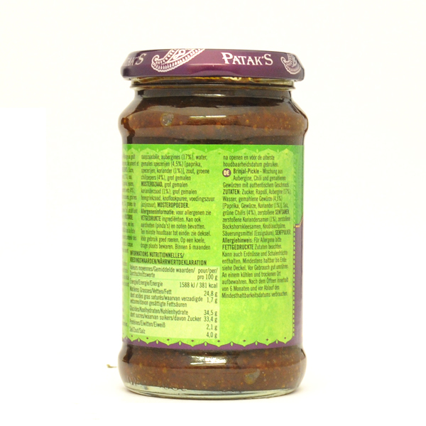 Brinjal Pickle, mittelscharf / Pataks UK 312g