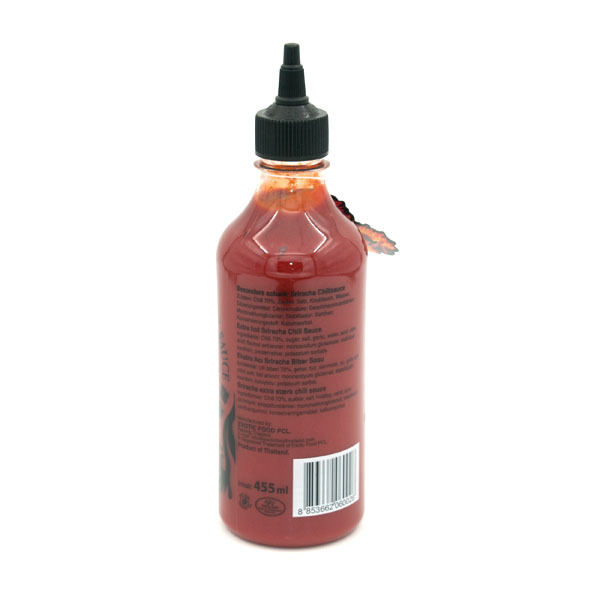 Sriracha Chilisauce, extra scharf -Black out- Flying Goose Thailand 455ml